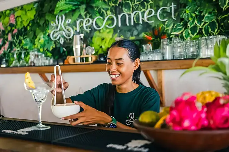 Staff Serving Cocktails at Reconnect