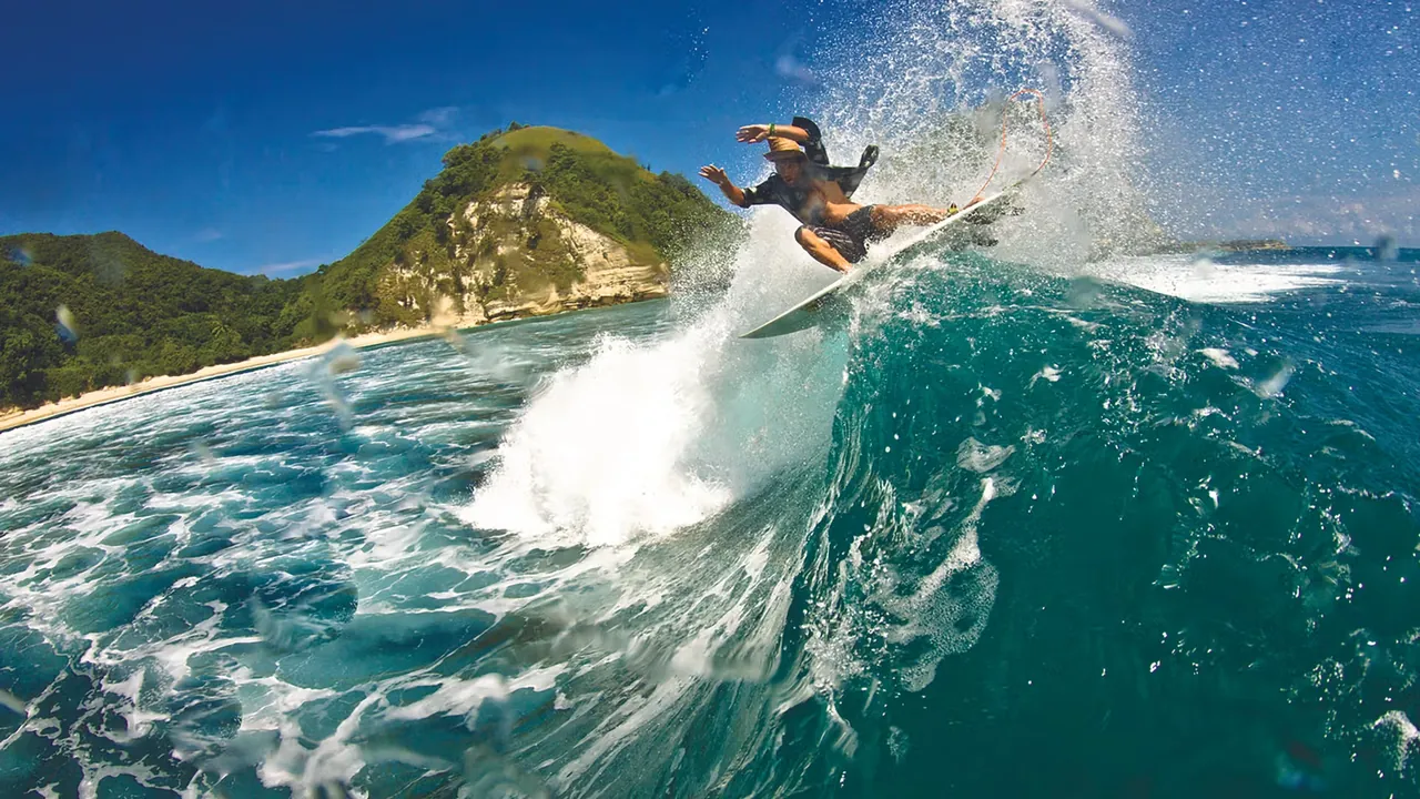 Surf break in Sumba